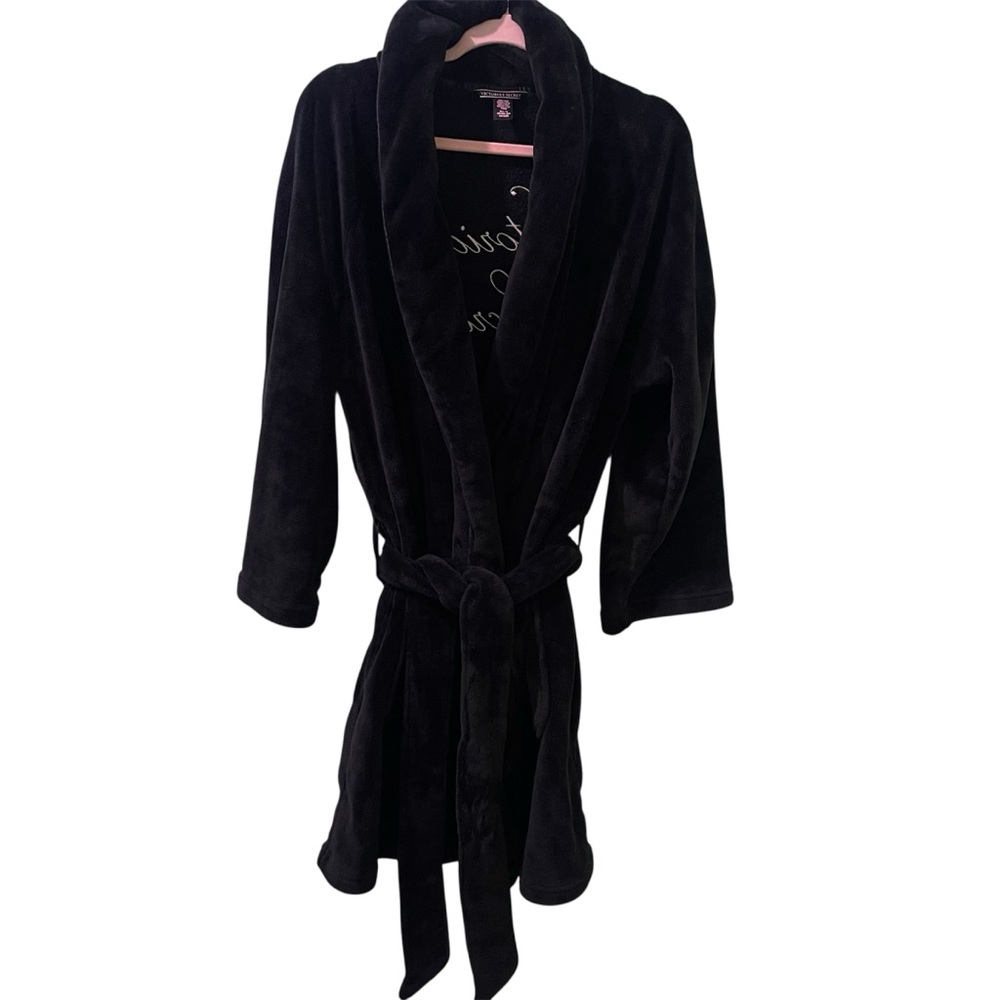 Victoria's Secret Black Satin Robe - Picture 2 of 4